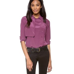 Rebecca Minkoff Pilot Asymmetrical Button Blouse